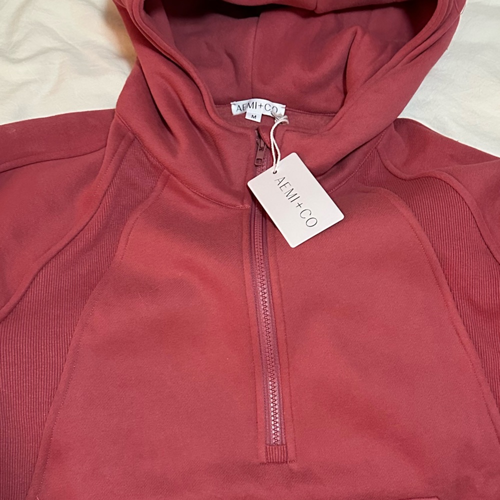 M Mauve Aemi+Co Pink Half-Zip Sweater - Picture 4 of 6